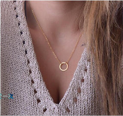 Simple Round Pendant Necklace Women Collar Maxi Clavicle,Gold/ Sliver Plated Chokers Necklaces for Women Neckless Jewelry NE456